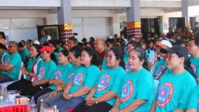 Peresmian Model Desa Binaan "Telajakan Bersemi AKU HATINYA PKK dan Desa Peduli Gigi (Deligi)" Desa Temesi, di Balai Banjar Temesi, Jumat (25/10/2024). (foto/ist)