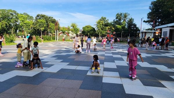 Lapangan Dangin Carik dipermak habis jadi ikon bagi masyarakat Tabanan kini dikelolla Desa Adat Kota Tabanan
