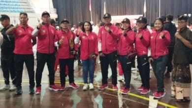 Kontingen Tabanan saat penutupan Porprov 2025