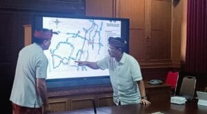 Bupati Wayan Adi Arnawa saat rapat terkait Rekayasa Lalu Lintas beberapa hari lalu di Puspem Badung