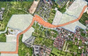 Progres pembangunan  jalan lingkar Selatan