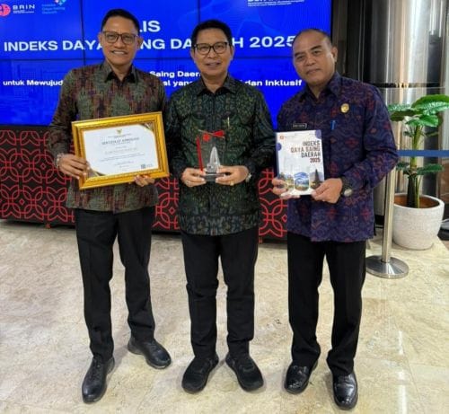 Bupati Adi Arnawa saat menjadi pembicara di acara Rilis IDSD tahun 2025 di Auditorium Sumitro Djojohadikusumo di Lantai 3 Gedung B.J. Habibie, BRIN, Jalan MH Thamrin No. 8, Jakarta Pusat