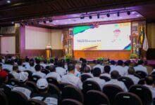 Bupati Wayan Adi Arnawa menghadiri Pelantikan Pengurus KONI Badung Masa Bakti 2025-2029 di di Puspem Badung