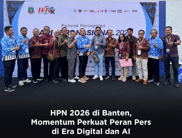 Rombongan Pemkab badung bersama wartawan dan media saat menghadiri HPN 2026 di Serang, Banten