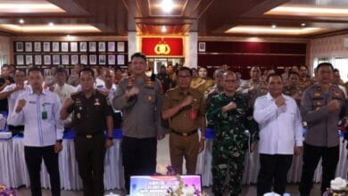 Rapat Koordinasi Lintas Sektoral Operasi Ketupat Agung Tahun 2026 yang dipimpin langsung oleh Kapolres Tabanan di Mapolres Tabanan