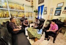 Ketua Bawaslu Tabanan I Ketut Narta saat menyambangi SMAN I Tabanan