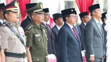 Wakil Ketua III DPRD Badung, I Made Sunarta, menghadiri Upacara Peringatan Hari Otonomi Daerah XXX Tahun 2026