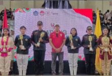 Anggota DPRD Kabupaten Badung, Made Rai Wirata, menghadiri acara penutupan Lomba Ketangkasan Baris Berbaris Badung Paskibraka Competition