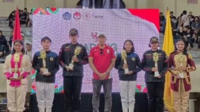 Anggota DPRD Kabupaten Badung, Made Rai Wirata, menghadiri acara penutupan Lomba Ketangkasan Baris Berbaris Badung Paskibraka Competition