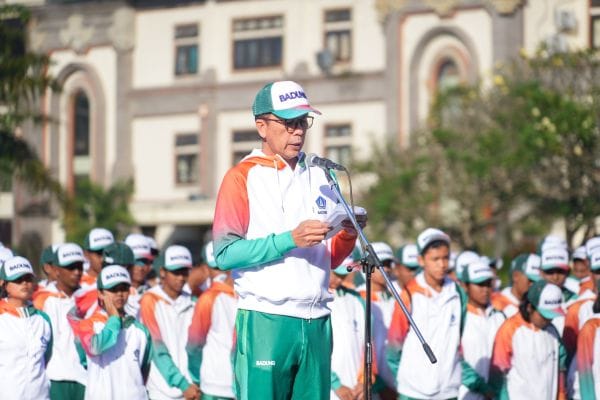 Kepala Disdikpora Badung, I Gusti Made Dwipayana melaporkan kesiapan Badung menghadapi Porjar Provinsi Bali 2026