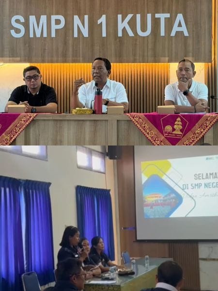 Ketua DPRD Kabupaten Badung I Gusti Anom Gumanti menghadiri kegiatan Sosialisasi Sistem Penerimaan Murid Baru (SPMB) SMP Negeri 1 Kuta