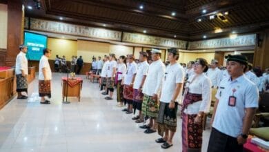 Bupati Wayan Adi Arnawa melantik dan mengambil sumpah jabatan Pimpinan Tinggi Pratama, Pejabat Administrator, Pejabat Pengawas, serta Pejabat Fungsional di lingkungan Pemkab Badung