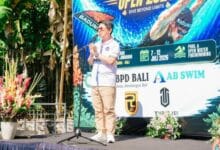 Bupati Wayan Adi Arnawa membuka, Badung Finswimming Open 2026 Piala Bupati Badung 2026 di Kolam Renang Tirta Arum, Desa Blahkiuh, Abiansemal