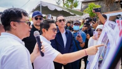 Bupati Wayan Adi Arnawa bersama Wabup Bagus Alit Sucipta meninjau Proyek Jalan Lingkar Barat d