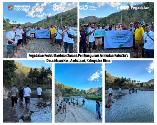 Penyerahan bantuan jembatan Desa Mawu Kabupaten Bima, NTT