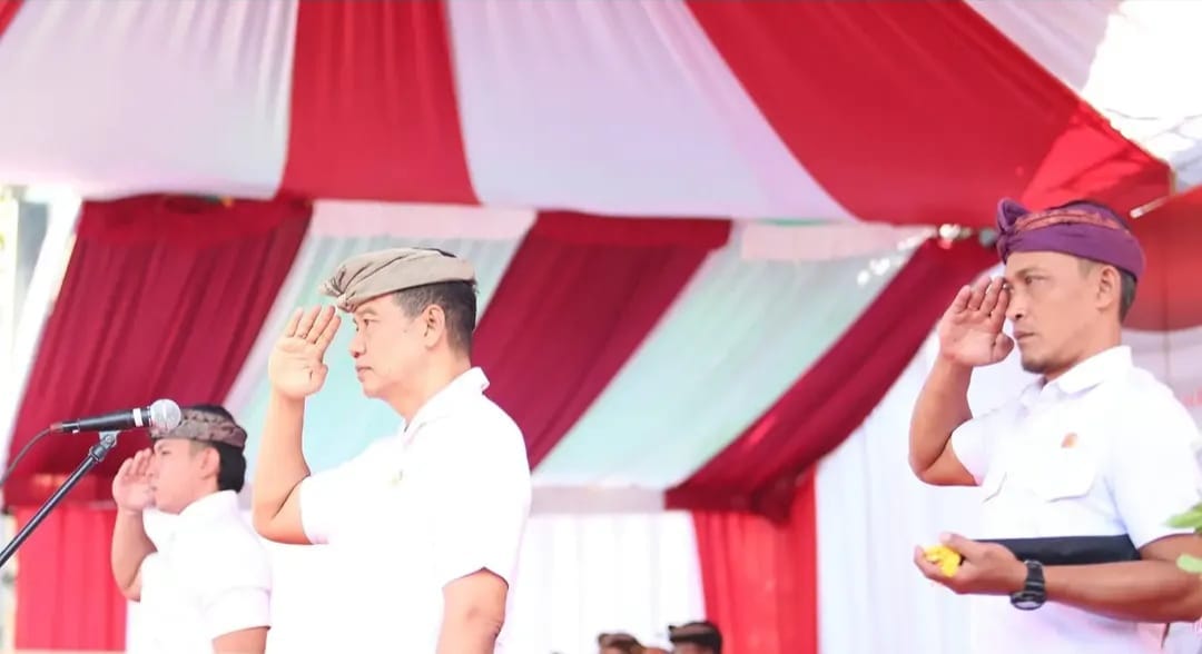 Wakil Ketua I DPRD Kabupaten Badung, A.A. Ngurah Ketut Agus Nadi Putra Upacara Peringatan Hari Ulang Tahun (HUT) ke-81 Kemerdekaan Republik Indonesia