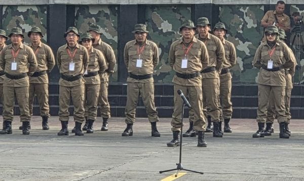 ASN Tabanan saat mengikuti Pendidikan dan Pelatihan Bela Negara Angkatan I Tahun 2026 di Rindam IX/Udayana