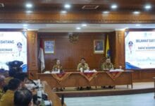 Bupati Wayan Adi Arnawa saat Rapat Koordinasi Perencanaan Pembangunan Desa di Ruang Kriya Gosana, Puspem Badung